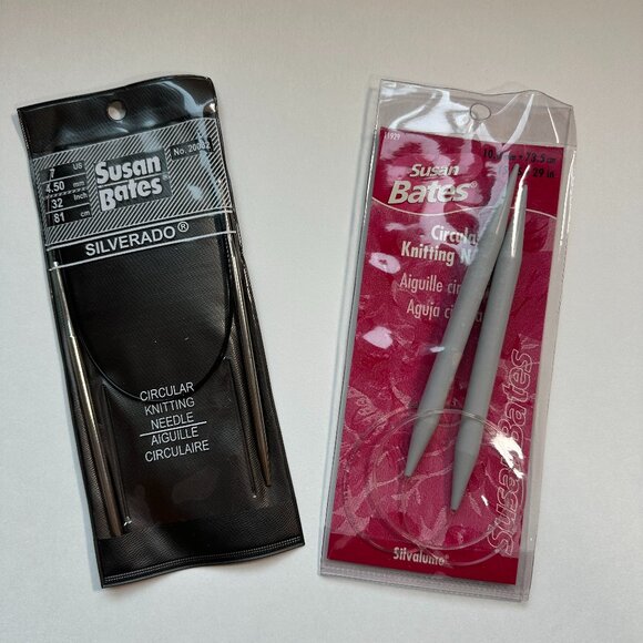 Susan Bates Quicksilver Circular Knitting Needles - 2 pack - Picture 1 of 2